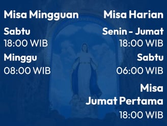 Jadwal Misa Gereja Santo Joseph, Tanjung Balai Karimun