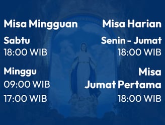 Jadwal Misa Gereja St. Petrus, Lubuk Baja