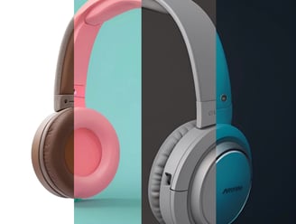 a pair of headphones with a pair of headphones