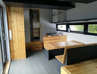 Mikrohus, minihus, kompakt hus interiør