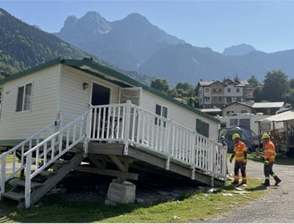 bungalow destruido a causa de falta de nivelacion