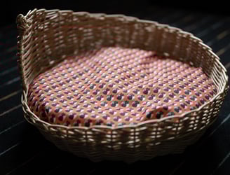Panier à chat en osier