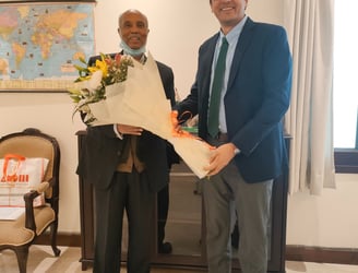 President of Chamber India Mr. Abhinav Balyan with the Ambassador of Eritrea