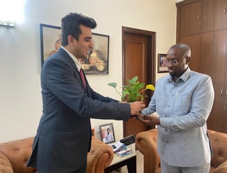 President of Chamber India Mr. Abhinav Balyan with Ambassador of Namibia