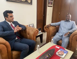 President of Chamber India Mr. Abhinav Balyan with Ambassador of Namibia