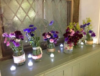 Polka dot cornflowers