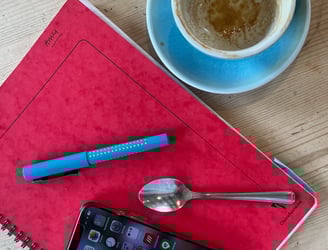 notebook and pen