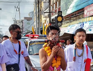 Phuket Vegetarian Festival Face Piercings