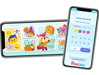 Download for free the Poikilingo Kids language app