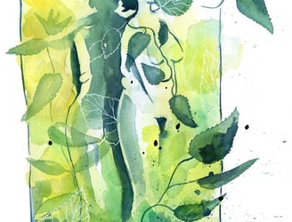 woman surrounded by nettle