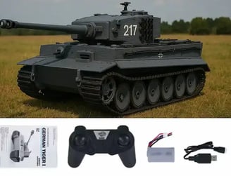 Tanque Tiger a control remoto con accesorios