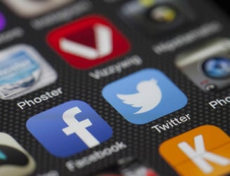 Social Media Apps on Smartphone Screen