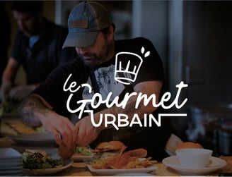 Réalisation : logo restaurant - Le gourmet urbain - Amy Atelier Graphique