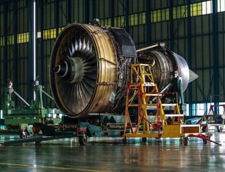 Motor de turbina de avión
