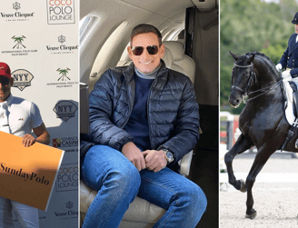 Rick Silvia; in a private jet, on horse back, and at a VIP polo match