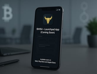 a smartphone phone with a bullish app on the screen