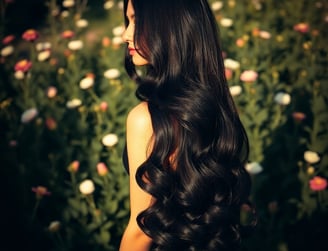 long black wavvy hair