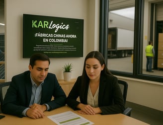 a man and woman sitting at a table with a laptop