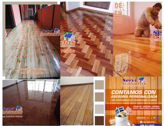 Serviacabados Realizamos la restauración, de pisos pulido y lacado de un piso de madera