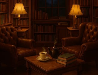 a table with a lamp and a lamp on it