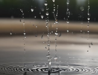 A close-up view of turbulent water with swirling patterns and bubbles creating a dynamic texture on the surface. The water appears to be in motion with a mix of darker and lighter areas reflecting the light.