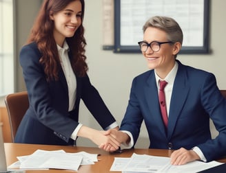 A book titled 'Private Equity at Work' is positioned prominently on a wooden surface in the foreground. In the background, a group of people in business attire are engaged in conversation, suggesting a professional setting such as a conference or networking event.