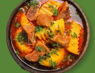 Semaglutide Recipe: Beef and Veggie Stew with Herbs and Tomato Broth