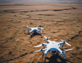 Clusters of blue lights on the tips of fiber optic cables create a captivating visual of glowing dots against a dark background.