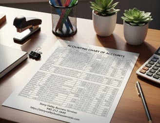 Chart of Accounts on a desk 