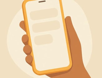 a person holding a cell phone in his hand