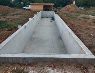 Piscine en construction