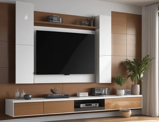 A 3D rendering of an abstract atomic structure composed of metallic rings orbiting a central cluster of spheres with glowing light effects. The scene is dark, highlighting the glowing elements and metallic sheen.