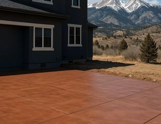 colored concrete castle rock, co