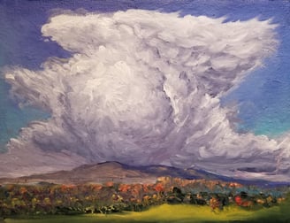 Treyfoot Mountain, thunder cloud, shenandoah valley