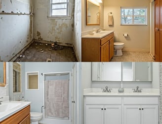 a bathroom with a toilet and a sink
