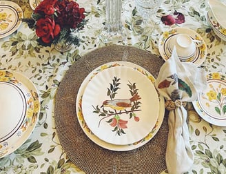 Beggarweed Blue Yellow Floral China