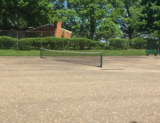 The tennis court at Crescent Hills Park