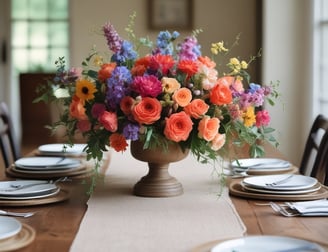 cut flowers on a table