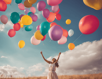 Femme avec des ballons imaginaires : les nombreuses applications de l'hypnose
