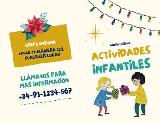 plantilla de díptico infantil