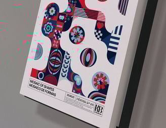 Quadro decorativo feito com tela Canvas esticado em chassi tradicional e emoldurado com moldura