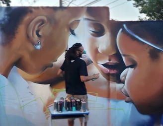 Carão (Tadeu Roberto Junior), utiliza muito a temática Afro Brasileira