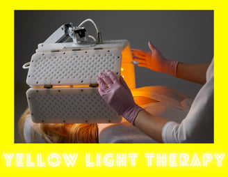 Yellow LED Light used in facial skin care therapy