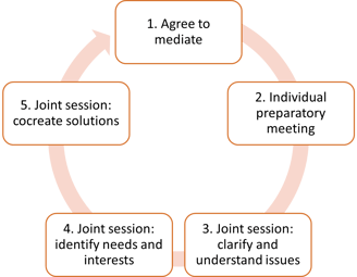 Infography describing a typical Mediation process
