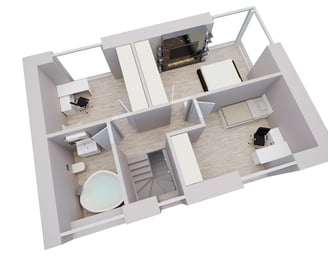 Kotedžai Narepuose - 2 aukštas.