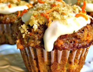 Carrot Cake Zucchini Muffins