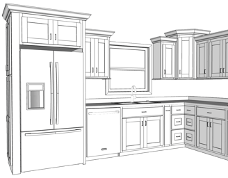 3D Kitchen Drawing