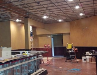 custom wall finish by marcine for MJ's restaurant, Spotswood, NJ