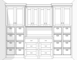 3D Laundry Storage Drawing