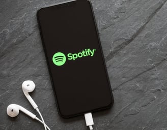 Spotify app on mobile phone